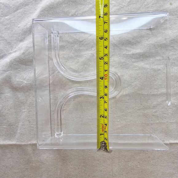 Vintage Clear Lucite Plastic Napkin Holder Butler Mod Retro 7" x 7" NIB USA Made - Picture 7 of 10